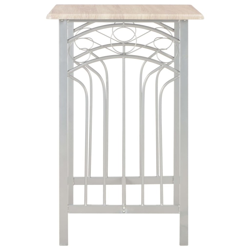 Set mesa y sillas altas de cocina 3 piezas madera y