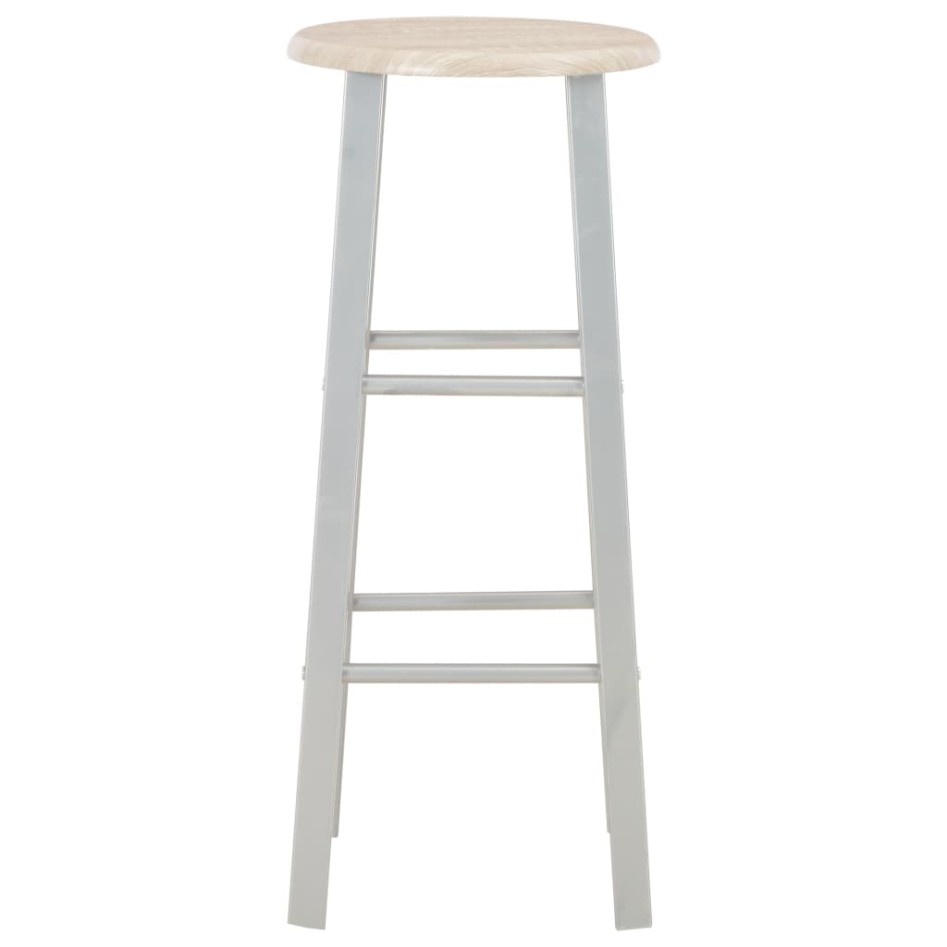 Set mesa y sillas altas de cocina 3 piezas madera y