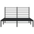 Estructura de cama con cabecero metal negro 135x190