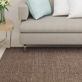 Alfombra de sisal natural marrón 80x350