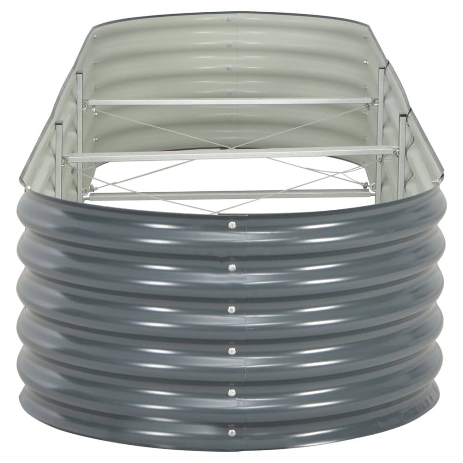 Arriate de acero galvanizado gris 320x80x44