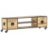 Mueble de TV de madera maciza de mango 130x30x39