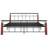 Estructura de cama madera maciza de roble metal 180x200