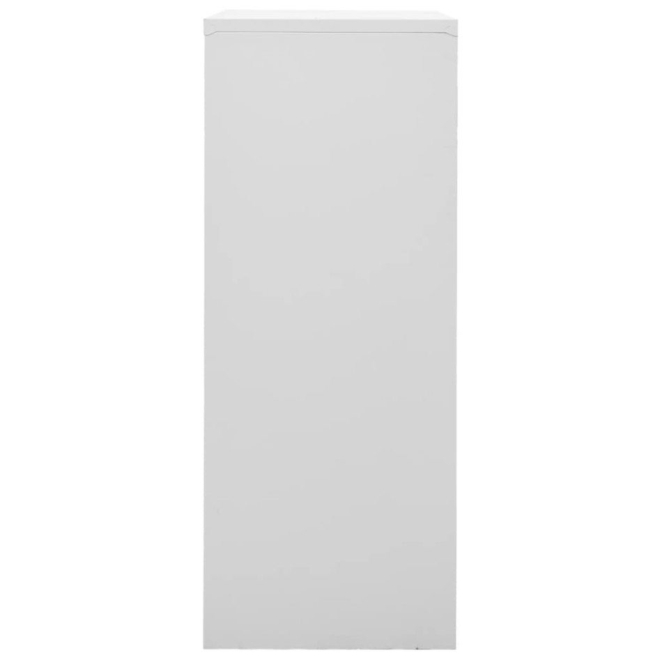 Armario de oficina de acero gris claro 90x40x102