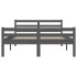Estructura de cama de madera maciza gris 160x200
