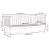 Sofá cama madera maciza de pino negro 90x200