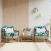 Sillones de jardín con cojines 2 uds madera de pino impregnada