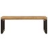 Mesa de centro madera maciza de mango y acero 100x50x35