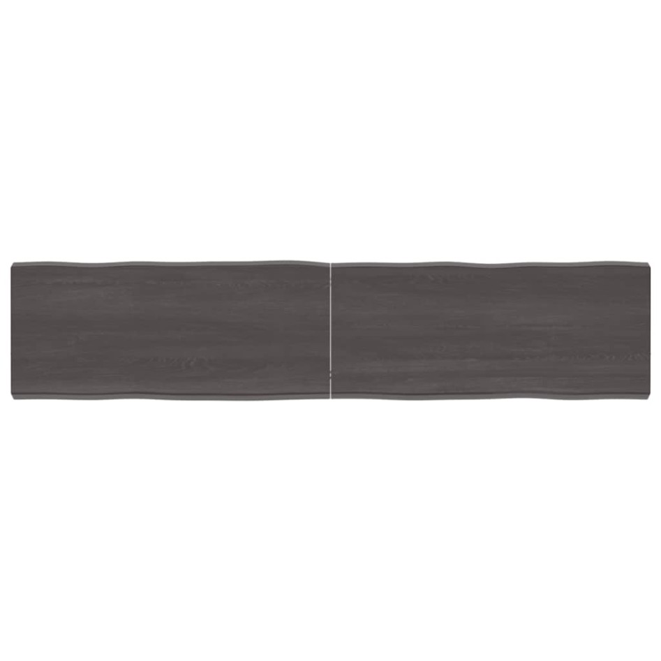 Tablero mesa madera tratada borde vivo marrón 180x40x(2-6)