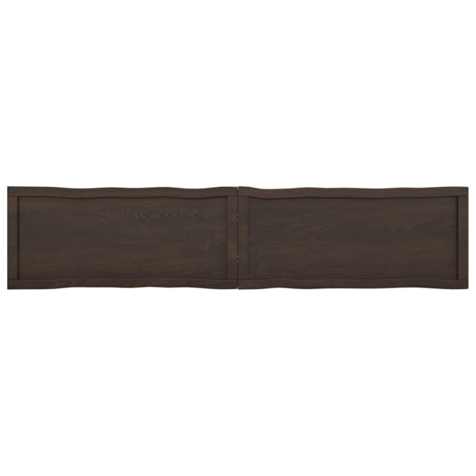 Tablero mesa madera tratada borde vivo marrón 180x40x(2-6)