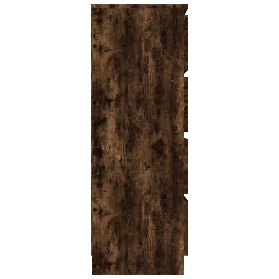 Aparador madera contrachapada color roble ahumado 60x35x98,5