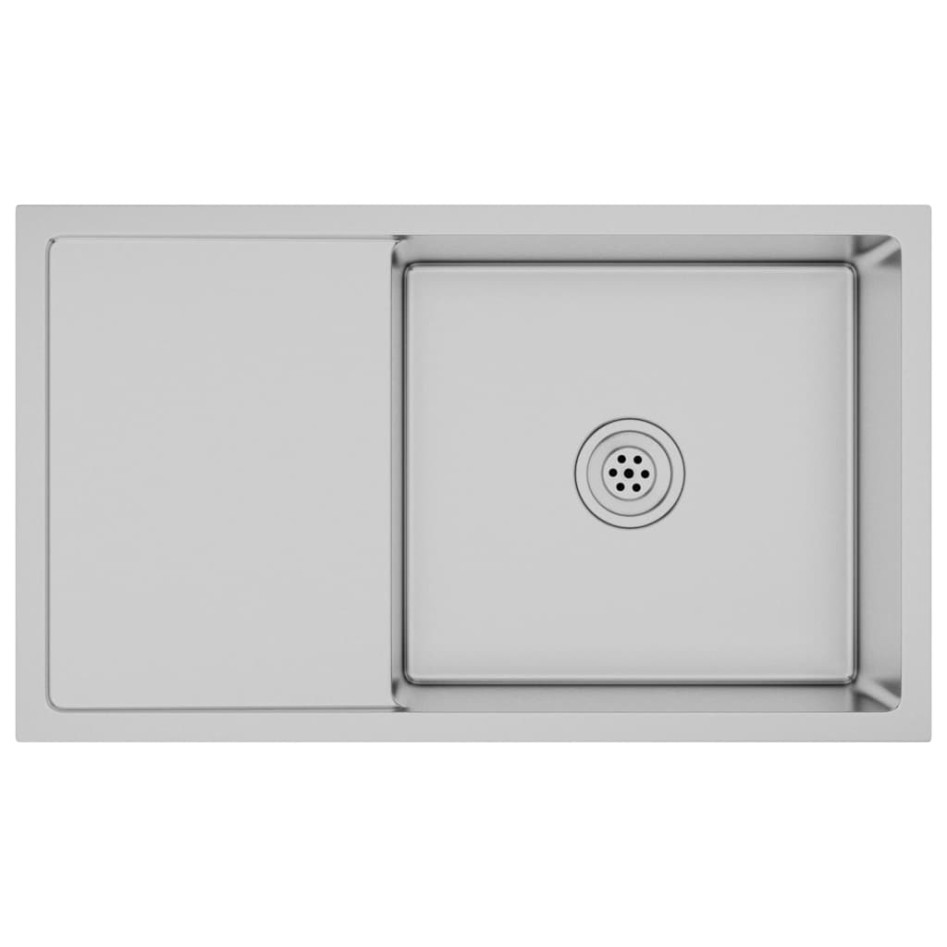 Fregadero de cocina hecho a mano de acero