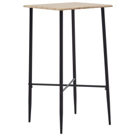 Mesa alta de cocina MDF color roble 60x60x111
