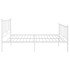 Estructura de cama de metal blanca 160x200