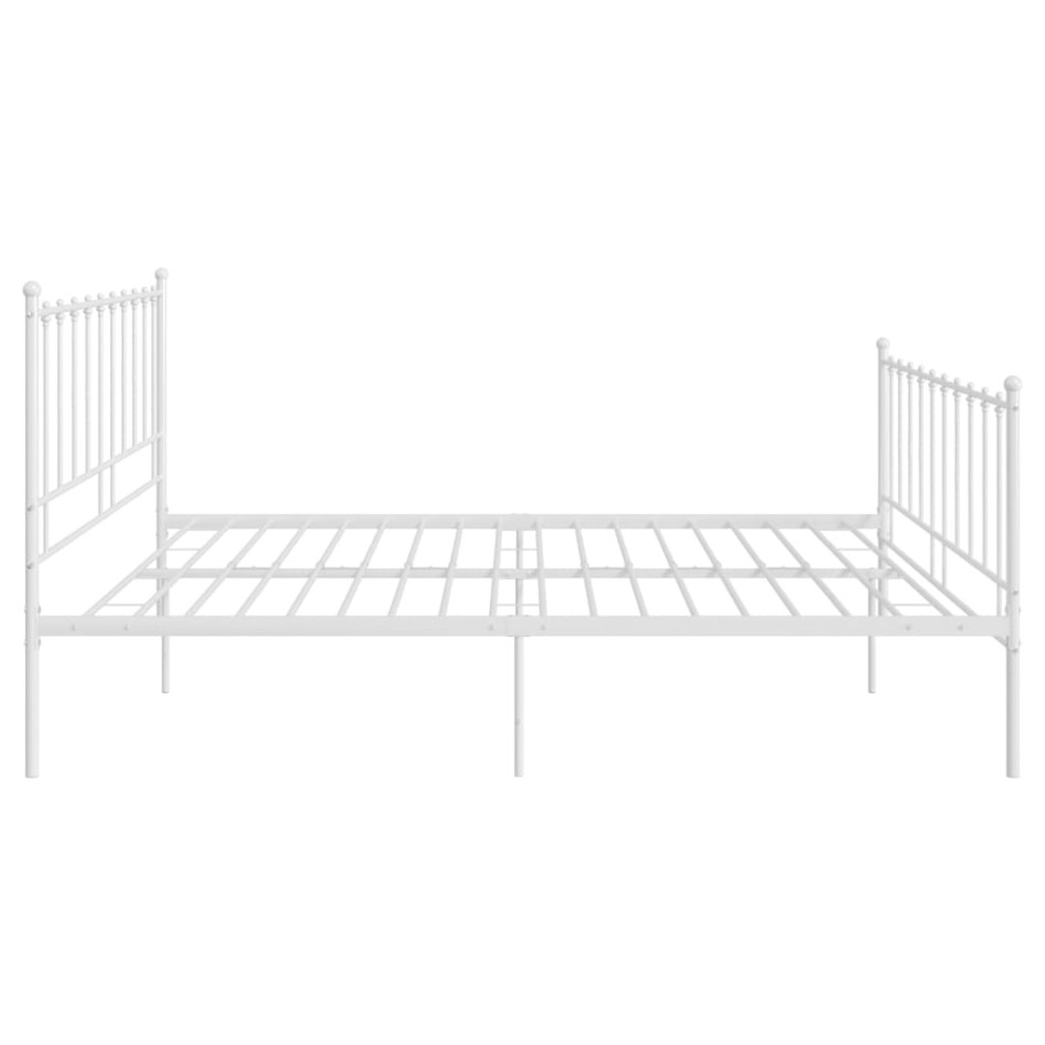 Estructura de cama de metal blanca 160x200