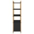 Aparador alto madera contrachapada negro 80x40x153