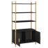 Aparador alto madera contrachapada negro 80x40x153