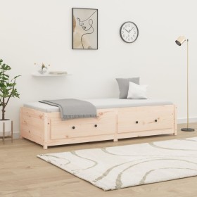 Sofá cama de madera maciza de pino 90x190