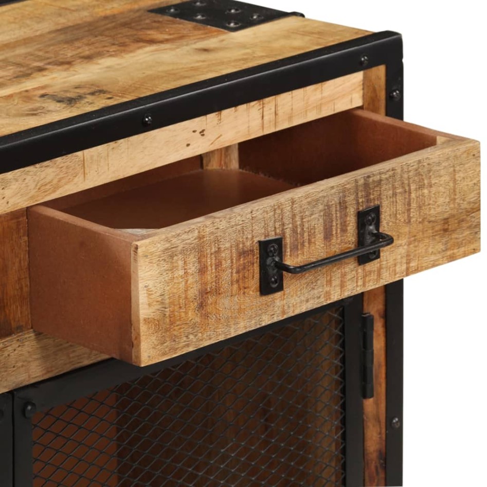 Aparador de madera maciza de mango en bruto 80x31x71