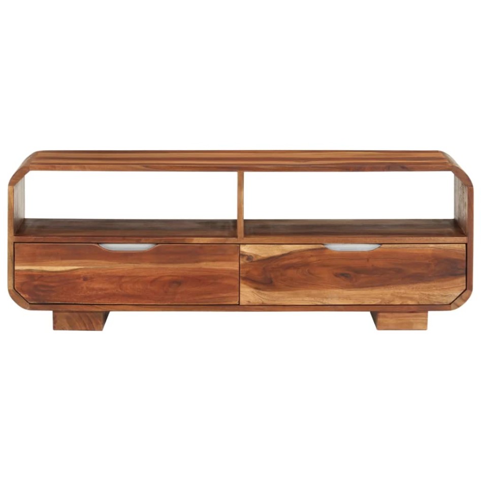 Mueble de TV madera maciza de acacia 110x30x40