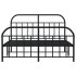 Estructura de cama cabecero y estribo metal negro 135x190