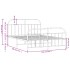 Estructura de cama cabecero y estribo metal negro 135x190