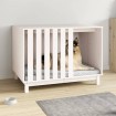 Cama para perros madera maciza de pino blanco 100x70x72 cm