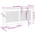 Cubierta para radiador MDF blanco 152x19x81,5