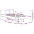 Estructura de cama infantil con cajones madera negro 90x190