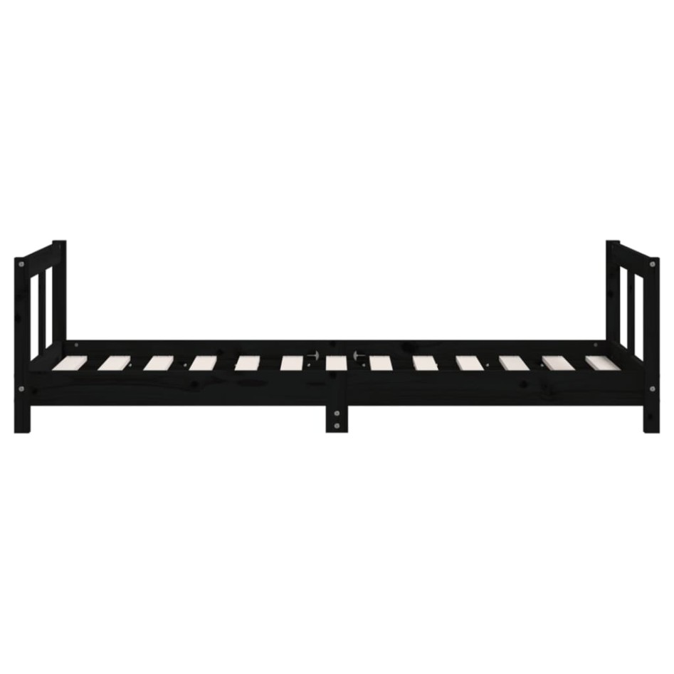 Estructura de cama para niños madera de pino negro 80x160