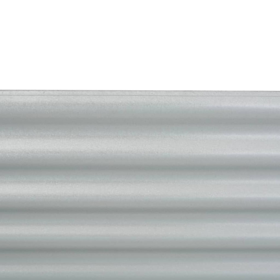 Arriate de acero galvanizado plateado 160x80x44