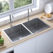 Fregadero de cocina hecho a mano acero inoxidable