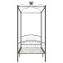 Estructura de cama con dosel metal gris 100x200