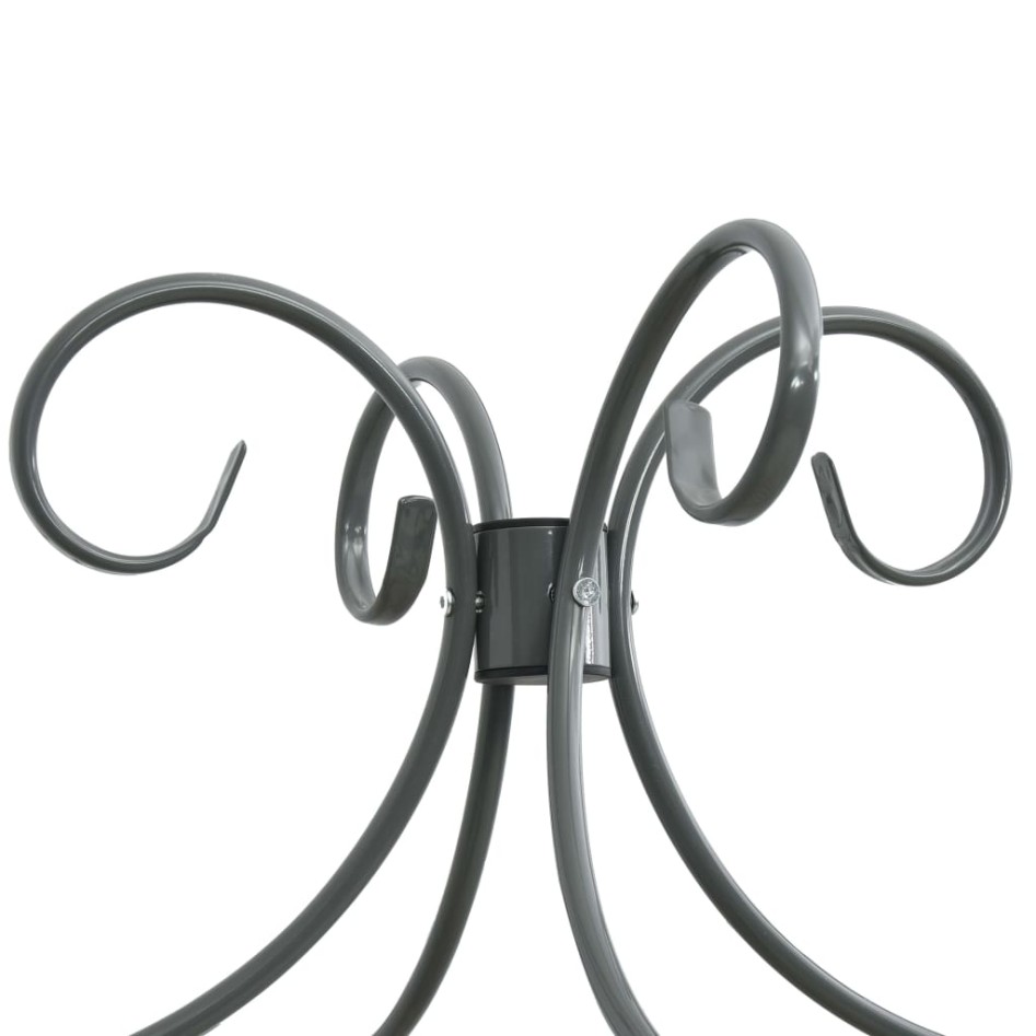 Estructura de cama con dosel metal gris 100x200