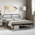 Estructura de cama con cabecero metal negro 160x200