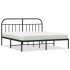 Estructura de cama con cabecero metal negro 160x200