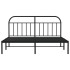 Estructura de cama con cabecero metal negro 160x200