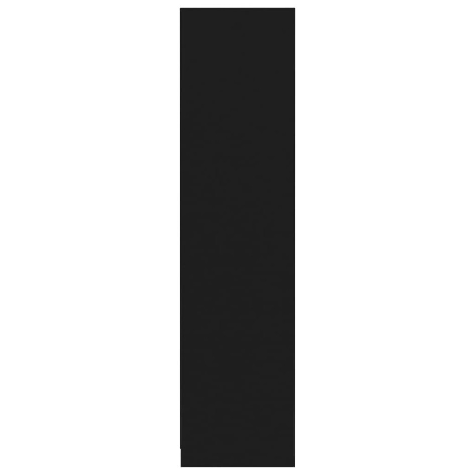 Armario de madera contrachapada negro 50x50x200