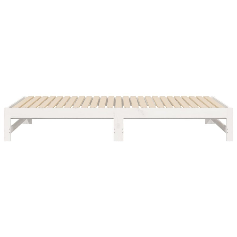 Sofá cama extraíble madera maciza de pino blanco 2x(100x200)