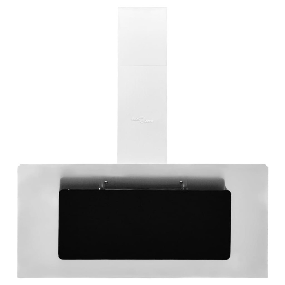 Campana extractora acero inox y vidrio templado plateado 90