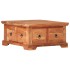 Mesa de centro de madera maciza de acacia 66x70x35