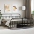 Estructura de cama cabecero y estribo metal negro