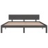 Estructura de cama de matrimonio madera maciza gris 180x200