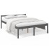 Cama para personas mayores madera maciza pino gris 150x200