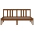 Estructura de cama madera maciza marrón miel 140x190