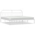 Estructura de cama de metal con cabecero blanco 193x203