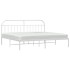 Estructura de cama de metal con cabecero blanco 193x203