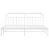 Estructura de cama de metal con cabecero blanco 193x203