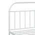 Estructura de cama de metal con cabecero blanco 193x203