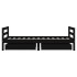 Estructura cama infantil y cajones madera pino negro 80x160